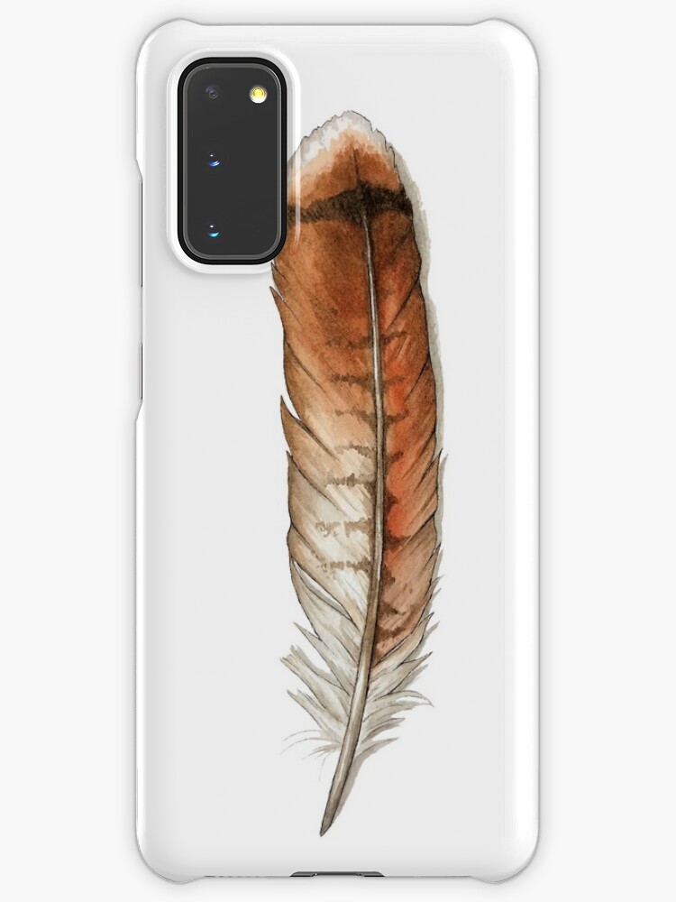 Red Tailed Hawk Feather Watercolor Case Skin For Samsung Galaxy By Jessmann Redbubble