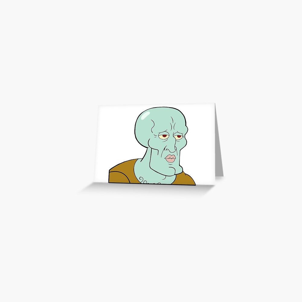 "Fancy Squidward Spongebob Meme" Greeting Card for Sale by PZdesign