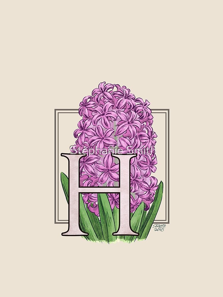H is for Hyacinth Flower Monogram by stephsmith
