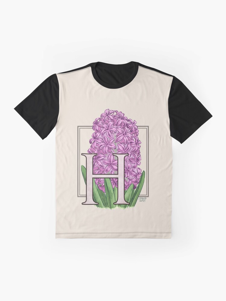 Alternate view of H is for Hyacinth Flower Monogram Graphic T-Shirt