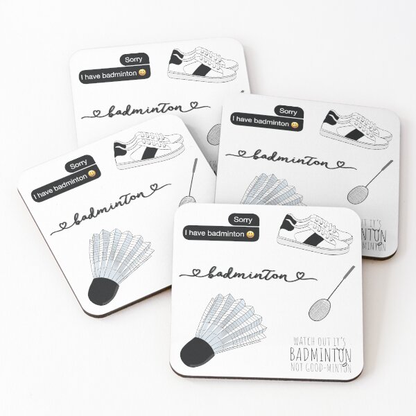 Item preview, Black Watercolor Badminton Pack designed and sold by The-Goods.