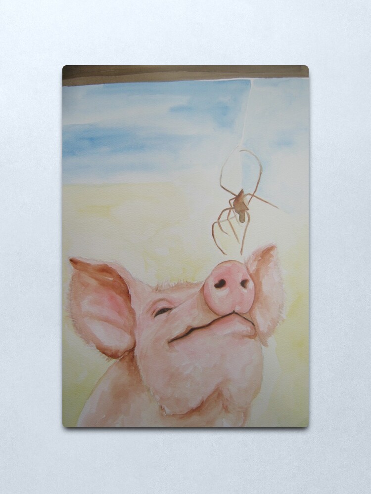Alternate view of Wilbur and Charlotte Metal Print
