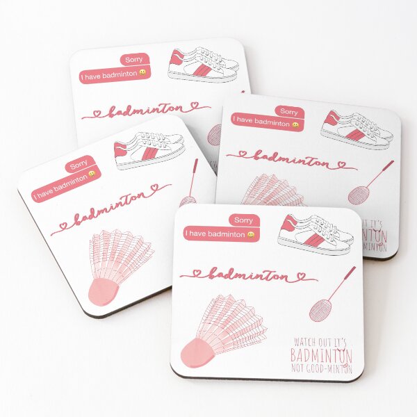 Item preview, Coral Watercolor Badminton Pack designed and sold by The-Goods.