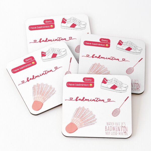 Item preview, Red Watercolor Badminton Pack designed and sold by The-Goods.