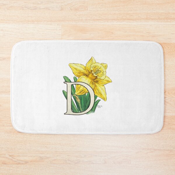Artikelvorschau, D ist für das Narzissen-Blumen-Monogramm-Schwimmen entworfen und verkauft von stephsmith.