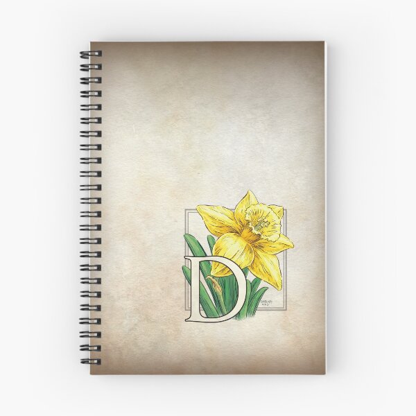 Artikelvorschau, D ist für Narzissen-Blumen-Monogramm-Karte entworfen und verkauft von stephsmith.