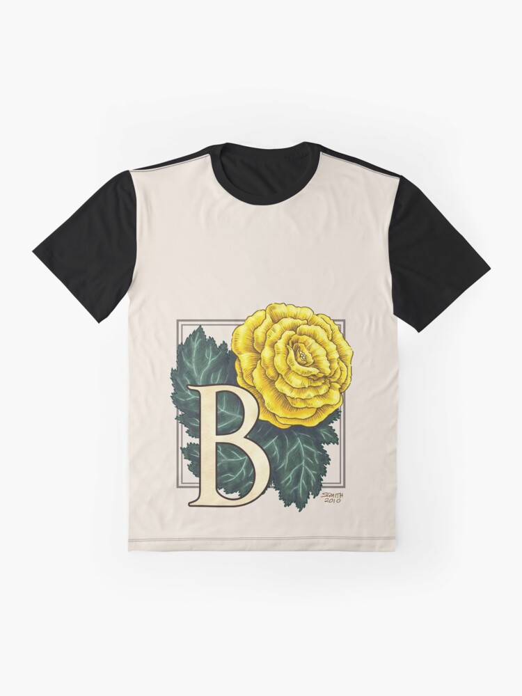 Alternate view of B is for Begonia Flower Monogram Graphic T-Shirt