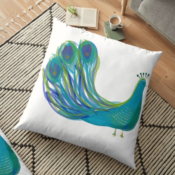 Fancy Pants Peacock Floor Pillow