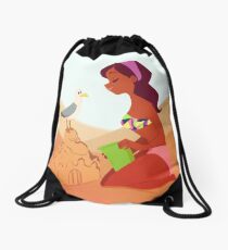 Sand Castle Drawstring Bag