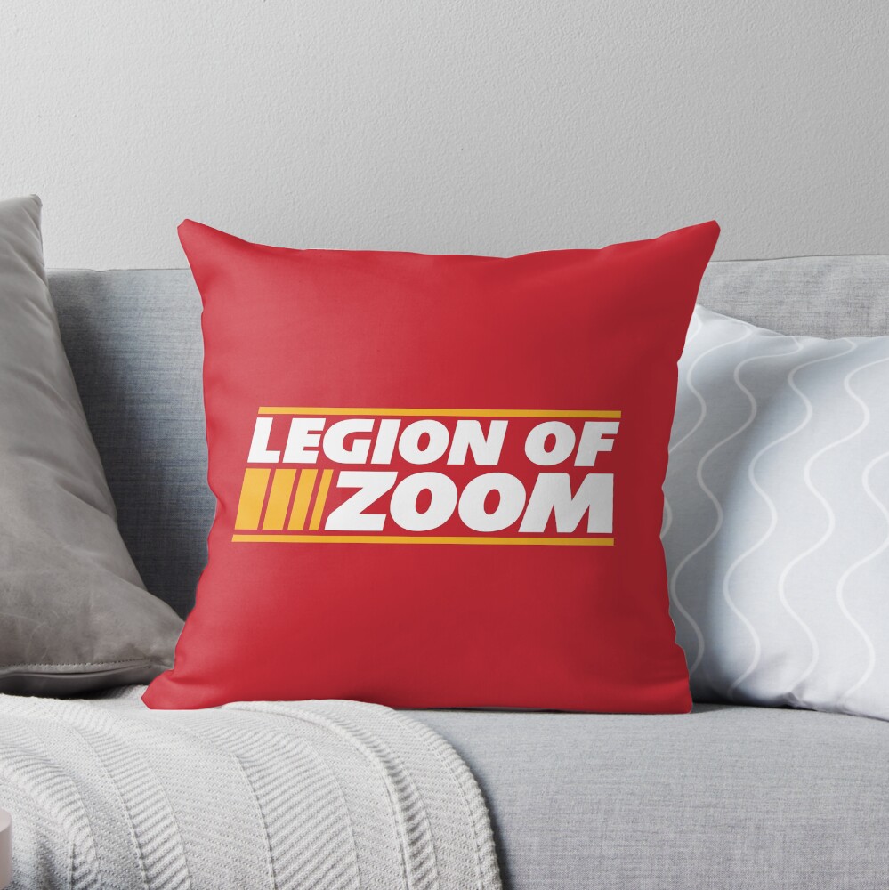 Legion of Zoom - Red Throw Pillow