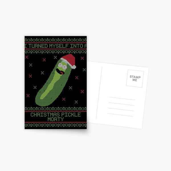 I'm a Christmas pickle Morty!!! (Rick & Morty) Postcard