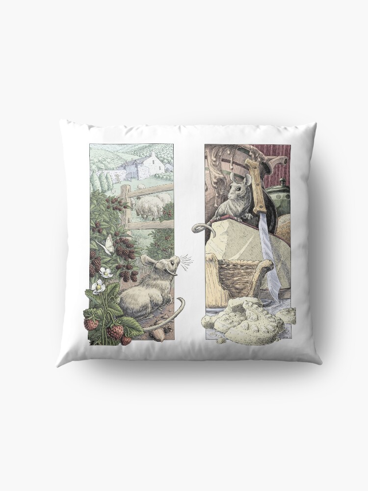 Alternate view of The Country Mouse and the City Mouse Floor Pillow
