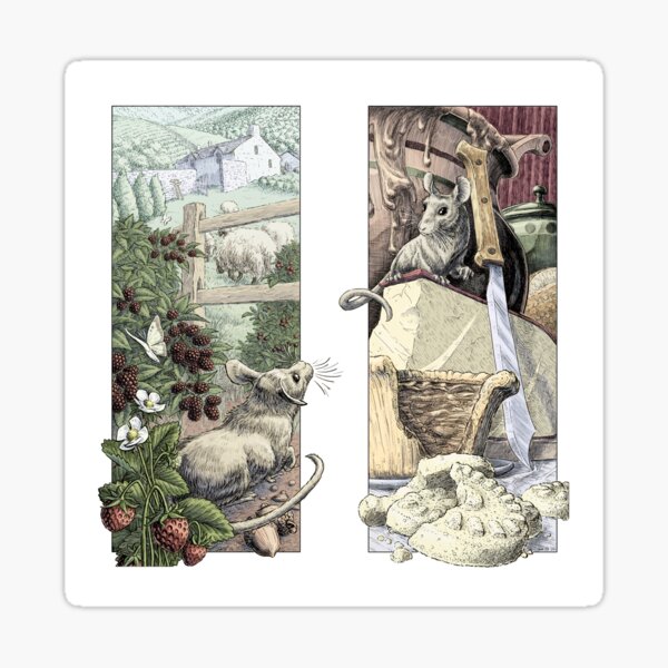 The Country Mouse and the City Mouse Sticker