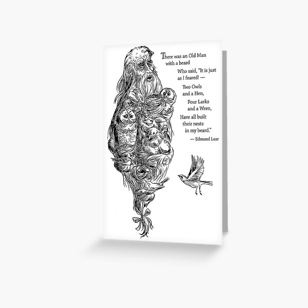 There Was an Old Man With a Beard... Greeting Card