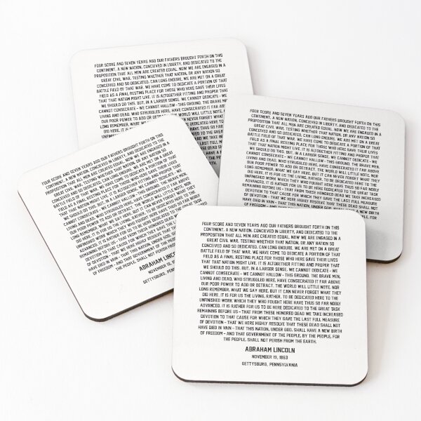 Item preview, Four Score and Seven... The Gettysburg Address / Black Text designed and sold by PEK1787.
