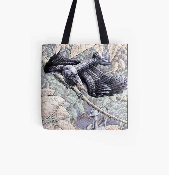 The Crow and the Pitcher All Over Print Tote Bag