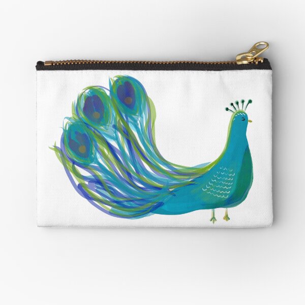 Fancy Pants Peacock Zipper Pouch