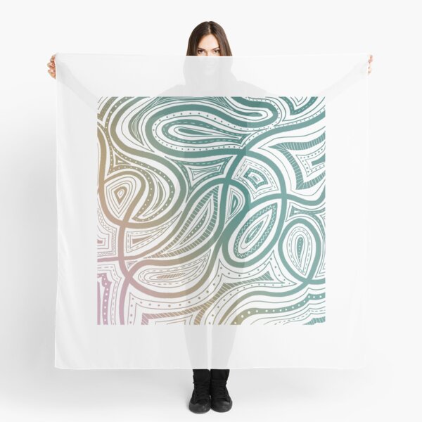 Ombre Abstract Curves Scarf