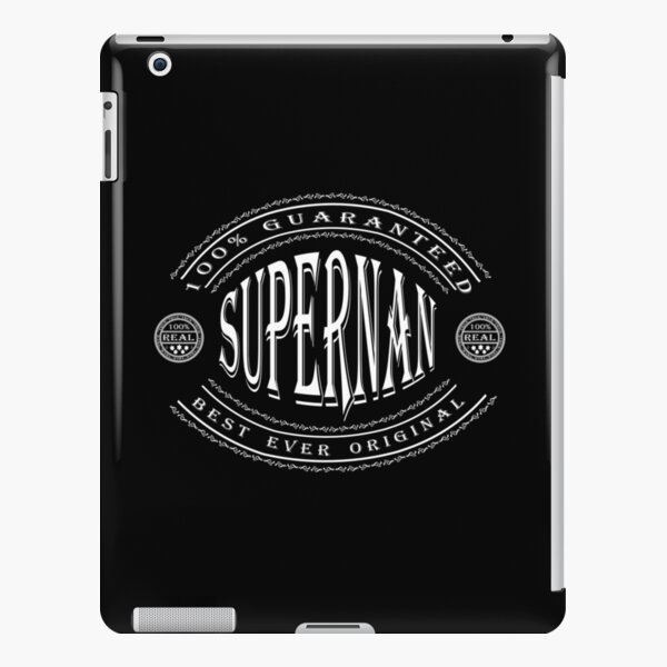 100% Best Ever Original Supernan (white badge on black) iPad Snap Case