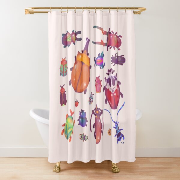 Beetle - pastel Shower Curtain
