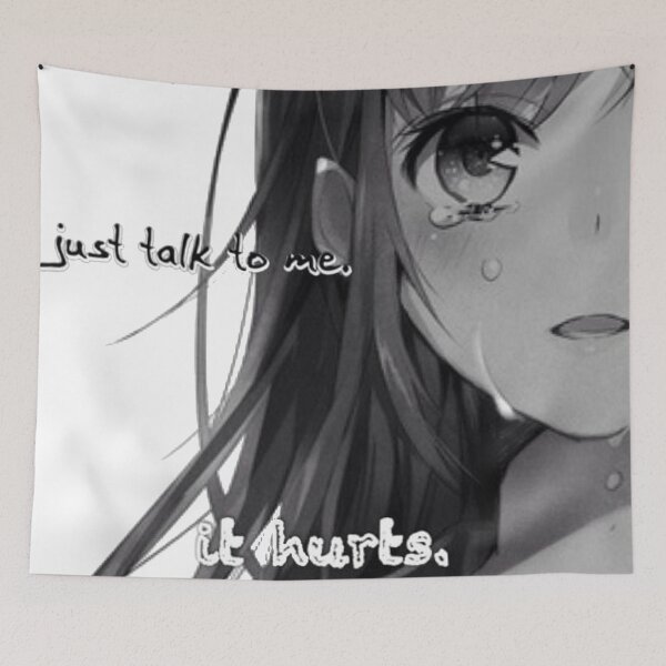 Item preview, Anime Girl Just Talk to me designed and sold by WittyMillennial.