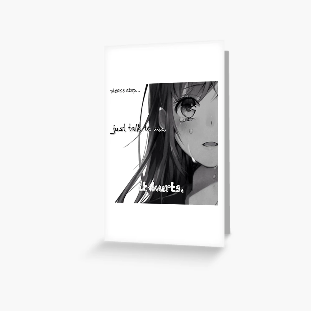 Sad Anime girl Postcard for Sale by WittyMillennial