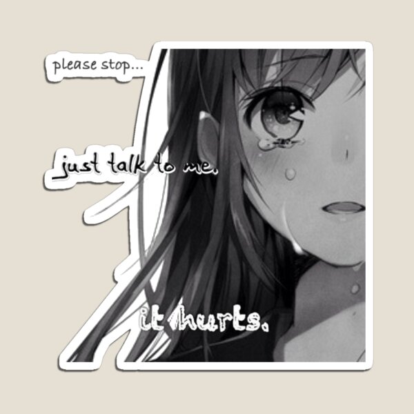 Sad Anime girl Postcard for Sale by WittyMillennial