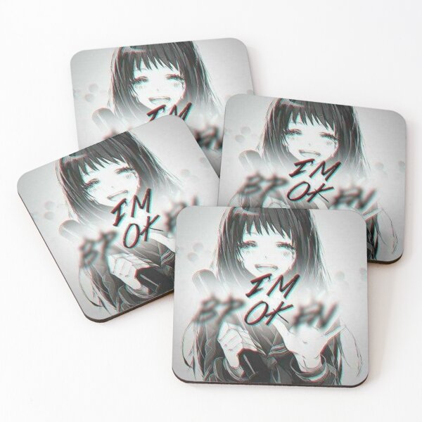 Item preview, Anime Girl - I'm Okay! designed and sold by WittyMillennial.