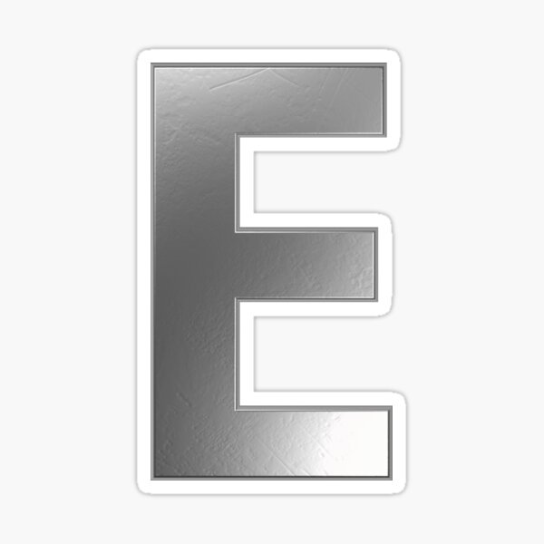 Platinum Monogram - E Glossy Sticker