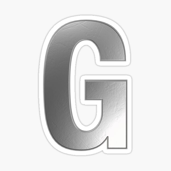 Platinum Monogram - G Glossy Sticker