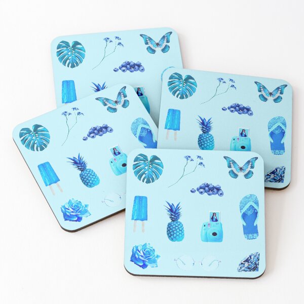Item preview, Blue Summer Hippie Pattern and Sticker Sheet Pack ~ Collection Set 1 designed and sold by Neon-Wolf.