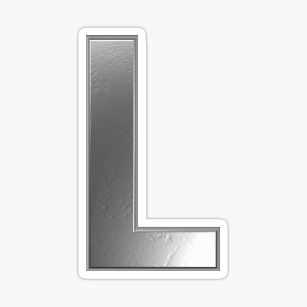 Platinum Monogram - L Glossy Sticker