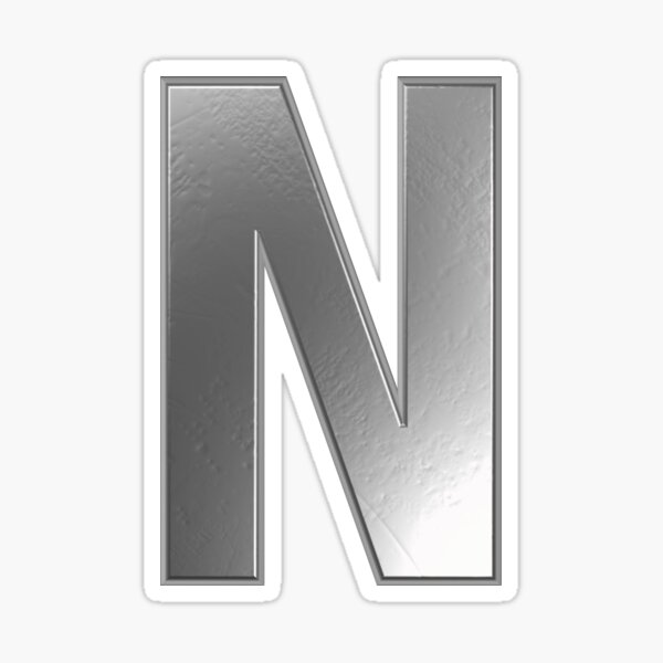Platinum Monogram - N Glossy Sticker