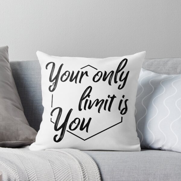 Item preview, Your only limit is you typography text art quote by Word Fandom - wordfandom designed and sold by Kerry Pritchard.