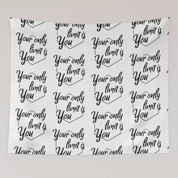 Artikelvorschau, Your only limit is you typography text art quote by Word Fandom - wordfandom entworfen und verkauft von Kerry Pritchard.