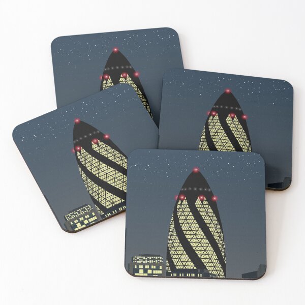 Item preview, 30 St Mary Axe (The Gherkin), London at night designed and sold by Richard O'Neill Art.