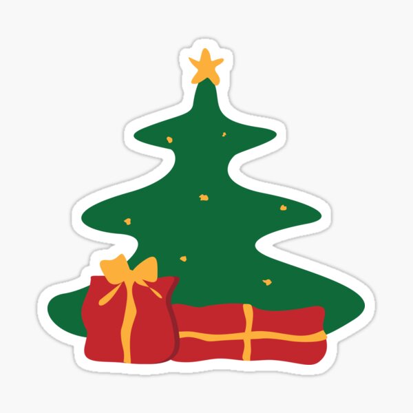Christmas tree illustration Sticker