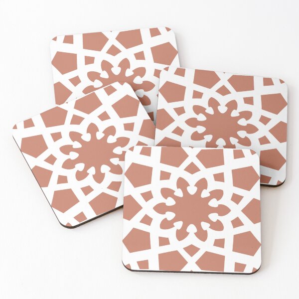 Item preview, Cocoa and white geometric Arabic pattern inspired by the Grand Mosque at KAUST designed and sold by CreatEVEdesign.