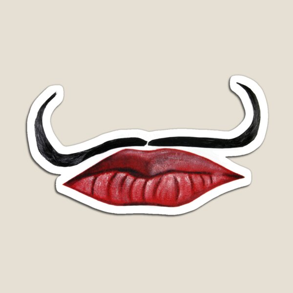 Mustache Lips (Salvador Dali) Magnet
