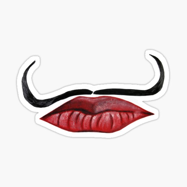 Mustache Lips (Salvador Dali) Sticker