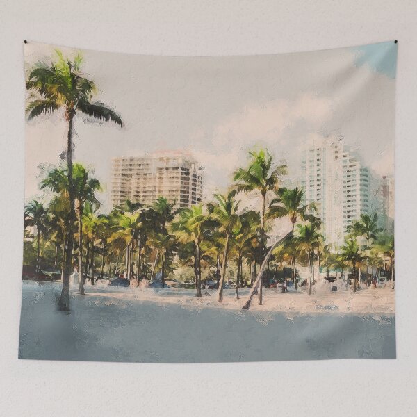 Item preview, Miami Cityscape designed and sold by AM FineArtPrints.