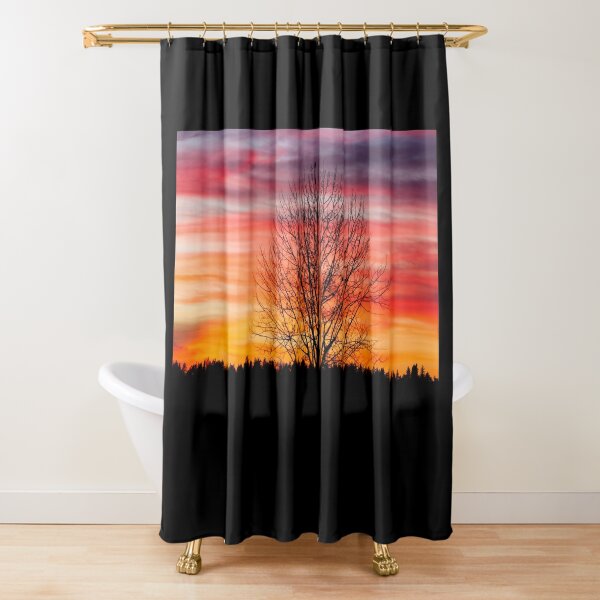 Item preview, Tree silhouette and beautiful vibrant sunset clouds designed and sold by Juhku.
