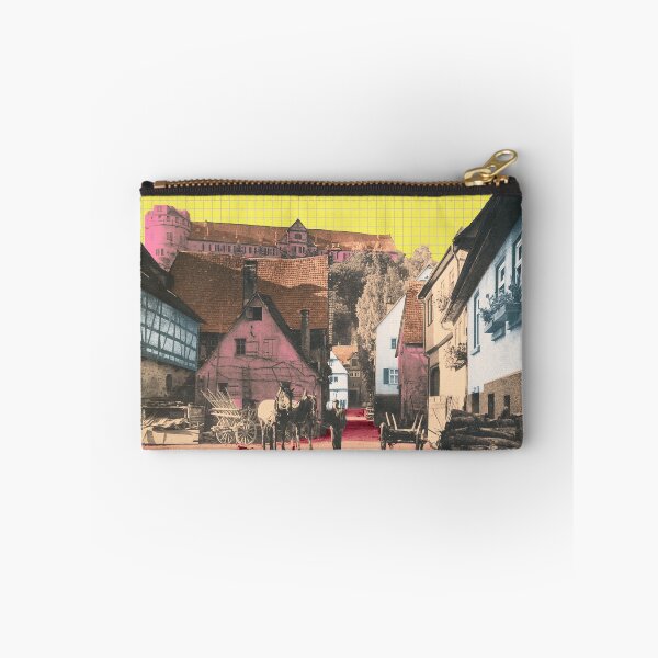 Item preview,  We hike on and turn into Seelhausgasse. Quaint houses surround a view of the castle and show a wonderful variety in this Swabian city.
The design by Mallybeau Mauswohn shows a harmoniously colored collage with a view of Seelhausgasse in Tübingen in 1938 designed and sold by Mauswohn.