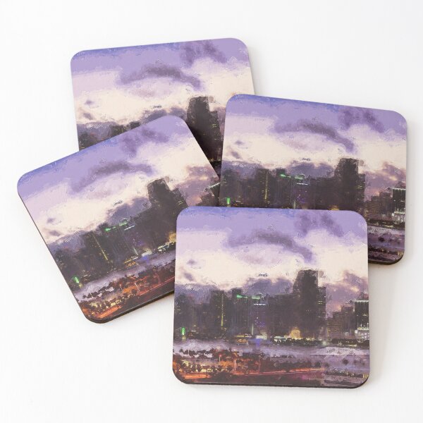 Item preview, Miami Cityscape designed and sold by AM FineArtPrints.