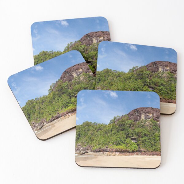 Item preview, Exotic sand beach and cliffs with forest designed and sold by Juhku.