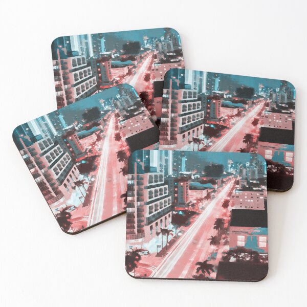 Item preview, Miami Cityscape designed and sold by AM FineArtPrints.