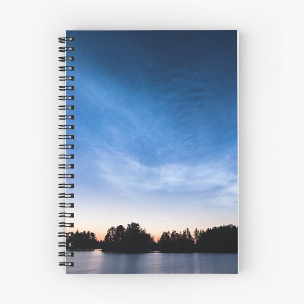 Item preview, Night shining clouds over lake in Finland designed and sold by Juhku.