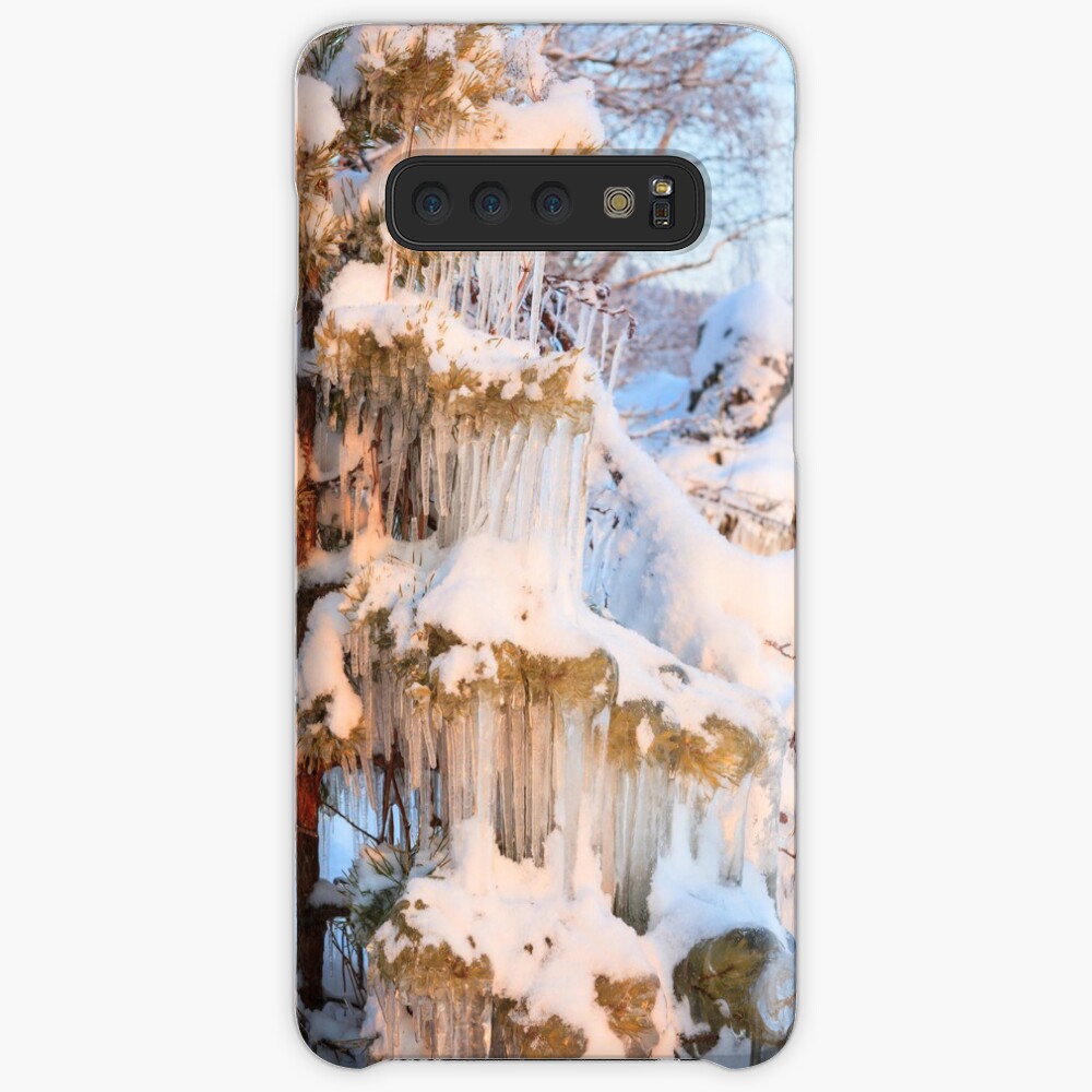 Beautiful icicles ice formation on small tree Case & Skin for Samsung Galaxy