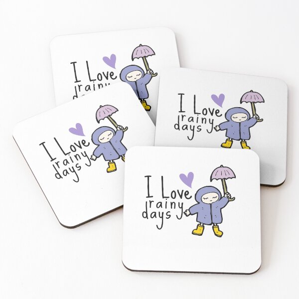 Item preview, Love Rainy Days Cute Girl Cold December Cute Funny Happy Gift Sarcastic Spiritual Animal Birthday  designed and sold by EpsilonEridani.