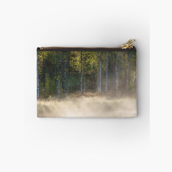 Item preview, Small forest pond at sunrise designed and sold by Juhku.